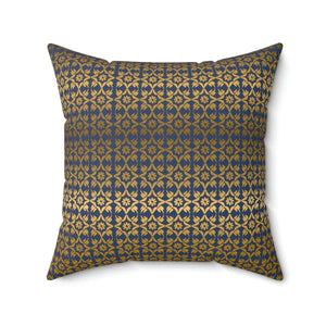 Chic Gold Pattern Polyester Square Pillow - Spun - Dipaliz - Throw Pillows
