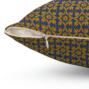 Chic Gold Pattern Polyester Square Pillow - Spun - Dipaliz - Throw Pillows