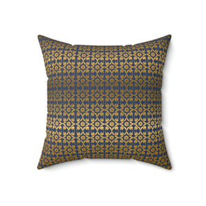 Chic Gold Pattern Polyester Square Pillow - Spun - Dipaliz - Throw Pillows