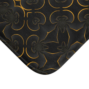Home Decor - Bath Mat - Golden Abstract Pattern Anti-slip - Dipaliz