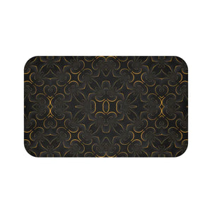 Home Decor - Bath Mat - Golden Abstract Pattern Anti-slip - Dipaliz