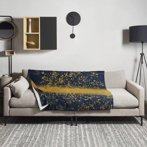 Golden Leaves Throw Blanket – Soft Silk Touch - Dipaliz - Blankets