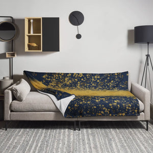 Golden Leaves Throw Blanket – Soft Silk Touch - Dipaliz - Blankets