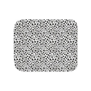 Paw Print Sherpa Blanket Two Colors - 50’’ × 60’’ / Grey - Blankets