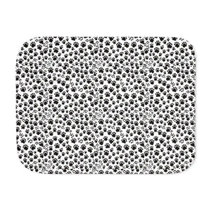 Paw Print Sherpa Blanket Two Colors - 60’’ × 80’’ / Grey - Blankets