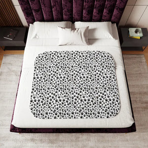 Paw Print Sherpa Blanket Two Colors - Blankets