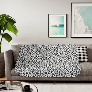 Soft Paw Print Sherpa Blanket - Two Colors - Dipaliz - Blankets
