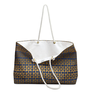 Golden Pattern Tote - Oversized Polyester Weekender - Dipaliz - Bags