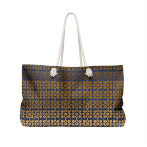 Golden Pattern Tote - Oversized Polyester Weekender - Dipaliz - Bags