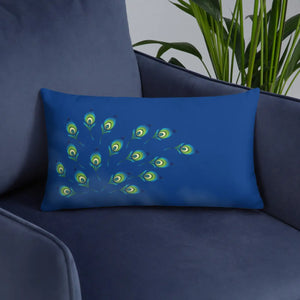 Graphic Peacock Pillow – Insert Included - Dipaliz - Throw Pillows