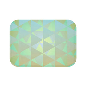 Plush Green Abstract Bath Mat - Soft Microfiber - Dipaliz - Home & Garden