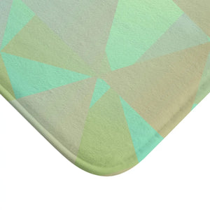 Plush Green Abstract Bath Mat - Soft Microfiber - Dipaliz - Home & Garden