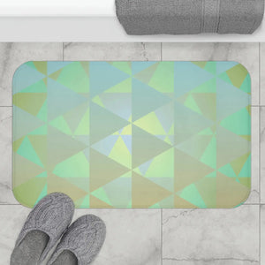 Plush Green Abstract Bath Mat - Soft Microfiber - Dipaliz - Home & Garden