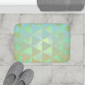Plush Green Abstract Bath Mat - Soft Microfiber - Dipaliz - Home & Garden
