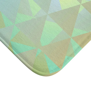 Plush Green Abstract Bath Mat - Soft Microfiber - Dipaliz - Home & Garden