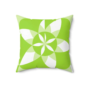 Modern Green Abstract Polyester Square Pillow - Dipaliz - Throw Pillows
