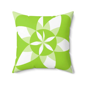 Modern Green Abstract Polyester Square Pillow - Dipaliz - Throw Pillows