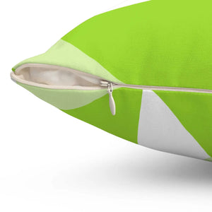 Modern Green Abstract Polyester Square Pillow - Dipaliz - Throw Pillows