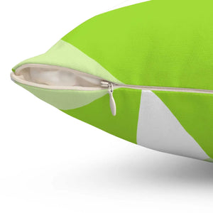 Modern Green Abstract Polyester Square Pillow - Dipaliz - Throw Pillows