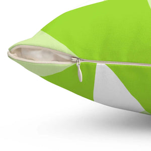Modern Green Abstract Polyester Square Pillow - Dipaliz - Throw Pillows