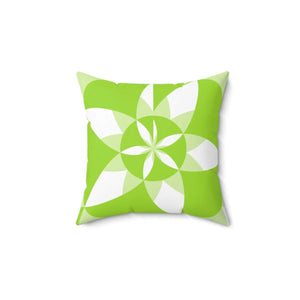 Modern Green Abstract Polyester Square Pillow - Dipaliz - Throw Pillows