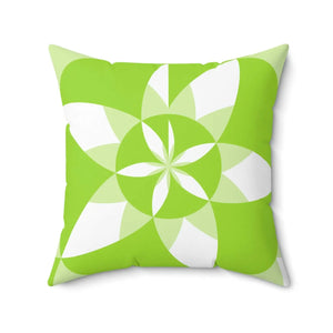Modern Green Abstract Polyester Square Pillow - Dipaliz - Throw Pillows