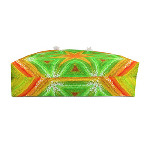 Orange Abstract Geometrical Weekender - Oversized Polyester - Dipaliz - Tote Bags
