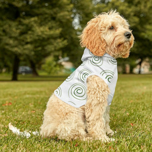 Trendy Green Pattern Dog Hoodie - White Rib Color - Dipaliz - Pet Hoodies