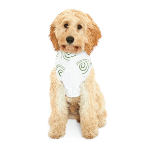 Trendy Green Pattern Dog Hoodie - White Rib Color - Dipaliz - Pet Hoodies