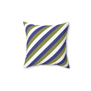 Bold Purple Striped Polyester Square Pillow - Dipaliz - Throw Pillows