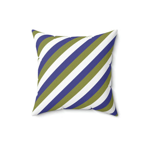 Bold Purple Striped Polyester Square Pillow - Dipaliz - Throw Pillows