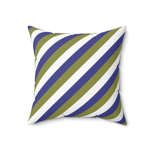 Bold Purple Striped Polyester Square Pillow - Dipaliz - Throw Pillows