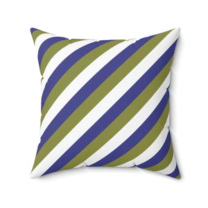 Bold Purple Striped Polyester Square Pillow - Dipaliz - Throw Pillows