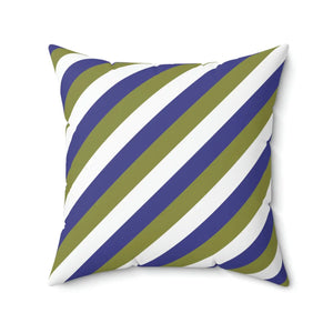 Bold Purple Striped Polyester Square Pillow - Dipaliz - Throw Pillows