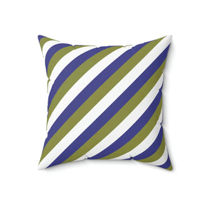 Bold Purple Striped Polyester Square Pillow - Dipaliz - Throw Pillows
