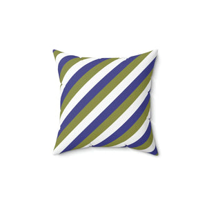 Bold Purple Striped Polyester Square Pillow - Dipaliz - Throw Pillows