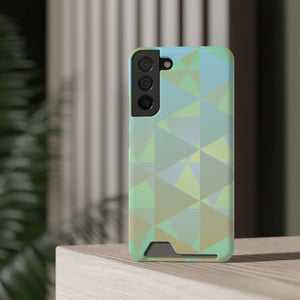 Sleek Green Triangles Abstract Phone Case - Dipaliz - Mobile Cases
