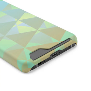 Sleek Green Triangles Abstract Phone Case - Dipaliz - Mobile Cases