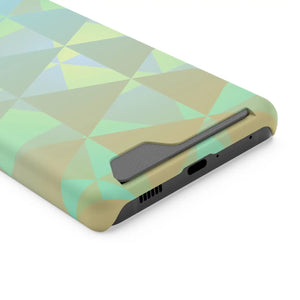 Sleek Green Triangles Abstract Phone Case - Dipaliz - Mobile Cases