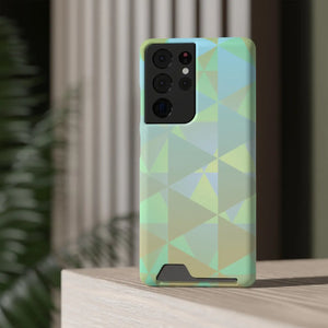 Sleek Green Triangles Abstract Phone Case - Dipaliz - Mobile Cases