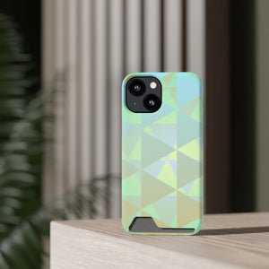 Sleek Green Triangles Abstract Phone Case - Dipaliz - Mobile Cases