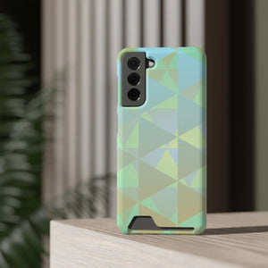 Sleek Green Triangles Abstract Phone Case - Dipaliz - Mobile Cases