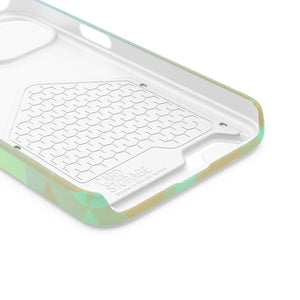Sleek Green Triangles Abstract Phone Case - Dipaliz - Mobile Cases