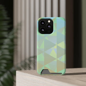 Sleek Green Triangles Abstract Phone Case - Dipaliz - Mobile Cases