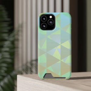 Sleek Green Triangles Abstract Phone Case - Dipaliz - Mobile Cases