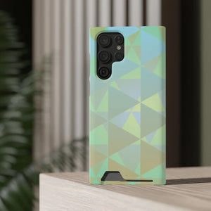 Sleek Green Triangles Abstract Phone Case - Dipaliz - Mobile Cases