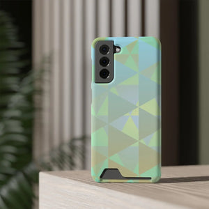 Sleek Green Triangles Abstract Phone Case - Dipaliz - Mobile Cases