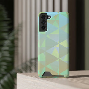 Sleek Green Triangles Abstract Phone Case - Dipaliz - Mobile Cases