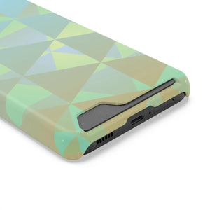 Sleek Green Triangles Abstract Phone Case - Dipaliz - Mobile Cases