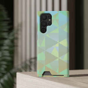 Sleek Green Triangles Abstract Phone Case - Dipaliz - Mobile Cases